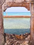 The view from a fort window.