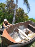 Cherie by the Cuban boat.