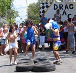 Big tires and high heels.  Now this is a challenge!