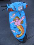 Original scooter mermaid art.
