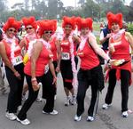 The ladies in red.