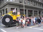 Ted's gang of white trash with their Monster Truck loaded down with 5 kegs!