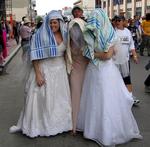 Who is getting married?  Ever try to race in a wedding dress?