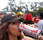 Hilda and her beer.