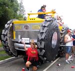 Cherie by the monster truck.