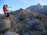 Lisa and Greg point the way!  We just have a few more boulders to cross.