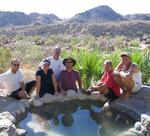 The gang around our own personal spa.