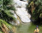 Hiking by the cool rushing river.