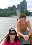 Hilda and Leighton on the boat ride back back to Krabi.