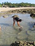 Bao likes to play with us at low tide.