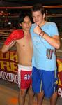 The Thai boxer is smaller than Leighton!