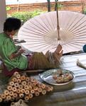 Making umbrellas is considered an art form in Thailand.