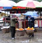 Women sell the fruit.