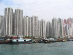 That's a lot of steel and glass juxtaposed against a quaint fishing village.