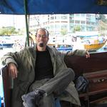 Scott relaxes on the boat ride.