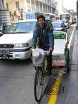 There are a variety of ways to get around in Macau, we chose the pedicab.