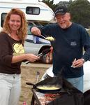 Dad and Cherie make breakfast. *Photo by Joanne.