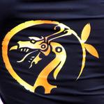 The jersey logo for the OC Dragons.