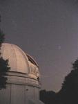 The Mt. Wilson 60-inch telescope dome at night.