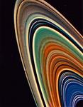 Saturn's rings. *Photo by NASA.  (Note: color of rings was enhanced)