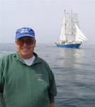 Rennie brings his 65-ft Swan 'Cassiopeia' into LA Harbor to get a better view of the tallships under sail.