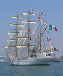 The 297-ft “Cuauhtemoc” was the largest and most un-pronounceable ship in the 2005 Tallships LA Festival.  