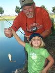Sophie's first time fishing! *Photo by Joanne.