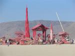 The temple burns on the last night of the Burning Man Festival.