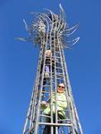 Jean and Margaret make the climb.