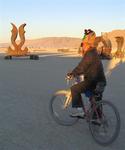 As the sun rises the playa art emerges.