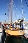 When you have 29 people at your party, you have to charter two boats!  This ketch is named Willem III Sete. *Photo by Rupert.