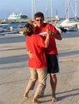 Anne and Raurri turn the dock into a dance floor. *Photo by Cherie.