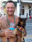 In Key West, pets are encouraged to bring their owners to all parades.