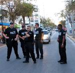 The police block off the popular Duval Street.