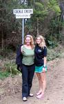 Cherie and Hannah in Cockle Creek, population 4.  Tasmania is full of tiny towns, but I think this one is the smallest!