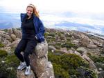 The ladies the top of Mt. Wellington!