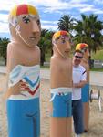 Liam with the lifeguards in Geelong.