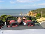 Janett and Liam in the convertible.  (There's no better way to see the Great Ocean Road than with your top down!)