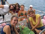 Ladies on a ferry.