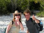 Bernadette and Chris give Fraser Island the thumbs up! *Photo by Peter.