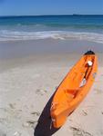 A splash of color on the beach.