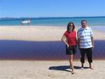 Diane and Gez on the beach.