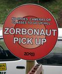 We start at the Zorbonaut pick-up station.  It's where all the cool zorbers go these days. 