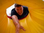 Colin in the zorb.