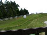 You can take the zorb straight down the hill or chose a zig-zag path.