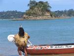 The waka awaits its next journey, helping foreigners understand New Zealand's native Ngapuhi tribe.