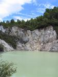 Wai-O-Tapu (Sacred Waters) is where the blue sky meets green water.