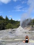 The other tourists have left...bored by the geyser after a few photographs.