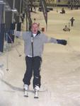 Hugh's first time on the indoor ski-lift.