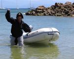 Richard arrives to Punta Mita with the pirate "shuttle."